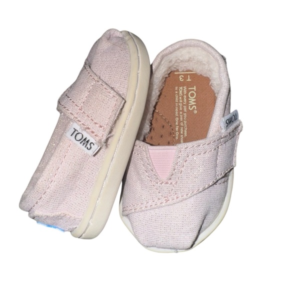Toms Other - TOMS Light Pink Baby Shimmer Shoes